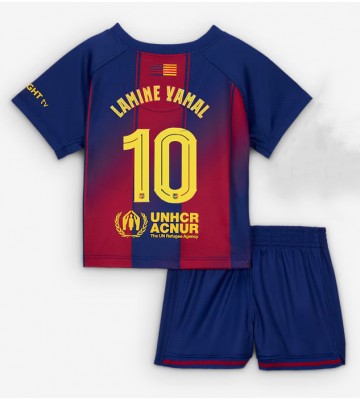 Barcelona Lamine Yamal #10 Replica Home Stadium Kit for Kids 2025-26 Short Sleeve (+ pants)